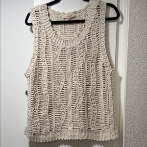 Solitaire Knit Tank Top - Cream